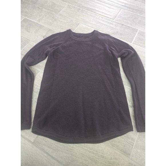 Lululemon Sit in Lotus Black Cherry Purple Long Sleeve Merino Wool Sweater 6 - Picture 2 of 9